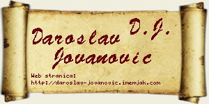 Daroslav Jovanović vizit kartica